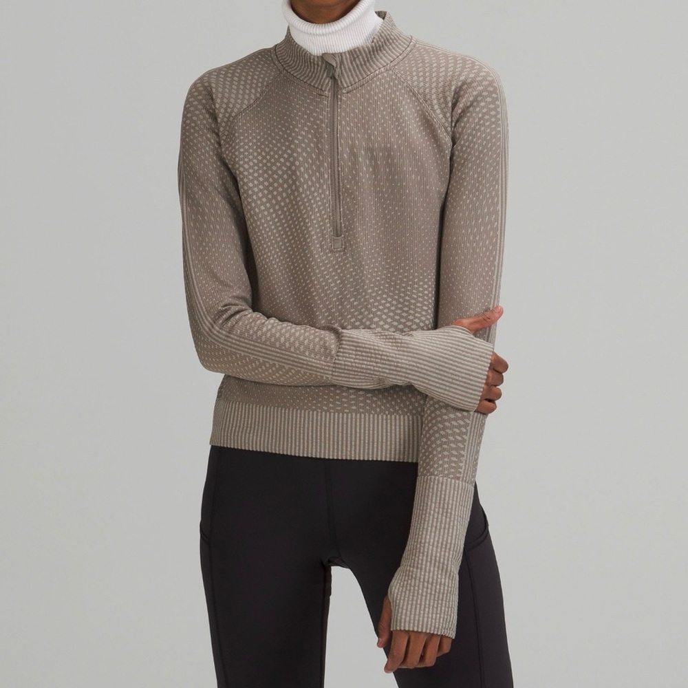 Lululemon Rest Less Cropped Half Zip Pullover